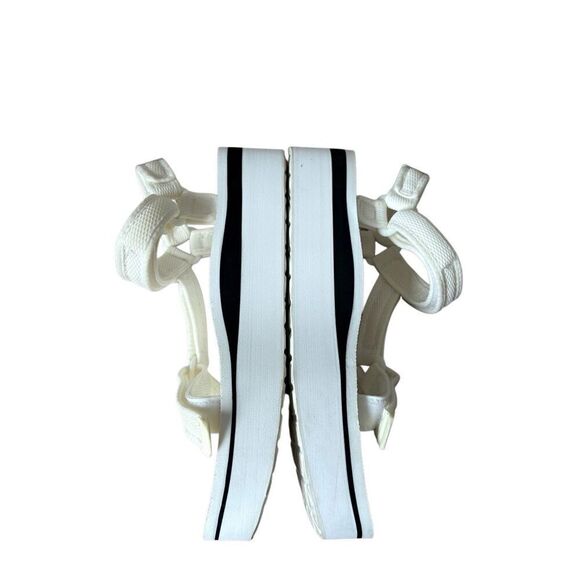 Teva Women's Flatform Universal Mesh Print Platform Sandal White size 10 - Picture 2 of 9